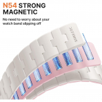 Bandletic �ift Tarafl� Manyetik Silikon Kay�� 42mm-Starlight/Pink