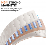Bandletic �ift Tarafl� Manyetik Silikon Kay�� 42mm-Starlight/Milk Tea