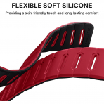 Bandletic �ift Tarafl� Manyetik Silikon Kay�� 42mm-Black/Red