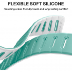Bandletic �ift Tarafl� Manyetik Silikon Kay�� 42mm-White/Aqua Blue