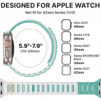 Bandletic �ift Tarafl� Manyetik Silikon Kay�� 42mm-White/Aqua Blue