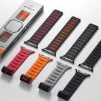 Bandletic �ift Tarafl� Manyetik Silikon Kay�� 42mm-Black/Orange
