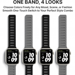 Bandletic �ift Tarafl� Manyetik Silikon Kay�� 42mm-Black/Gray