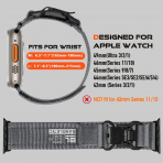 Bandletic Manyetik ��kart�labilir Naylon Kay�� 49mm (L)-Dark Grey