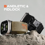 Bandletic Manyetik ��kart�labilir Naylon Kay�� 49mm (L)-Khaki