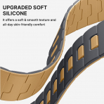 Bandletic �ift Tarafl� Manyetik Silikon Kay�� 42mm-Anthracite Gray/Ochre