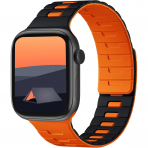 Bandletic �ift Tarafl� Manyetik Silikon Kay�� 42mm-Black/Orange