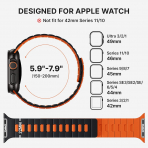 Bandletic �ift Tarafl� Manyetik Silikon Kay�� 42mm-Black/Orange
