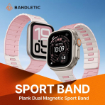Bandletic �ift Tarafl� Manyetik Silikon Kay�� 42mm-Starlight/Pink