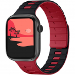 Bandletic �ift Tarafl� Manyetik Silikon Kay�� 42mm-Black/Red
