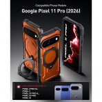 Poetic Google Pixel 11 D�ner Standl� K�l�f-Metallic Orange