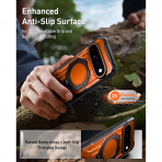 Poetic Google Pixel 11 D�ner Standl� K�l�f-Metallic Orange