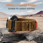 Bandleti Galaxy Watch Askeri Naylon Spor Kay�� 20mm (M)-Tan