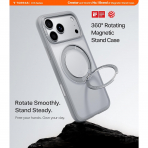 TORRAS O1S iPhone 18 Pro Max Standl� K�l�f-Silver Gray