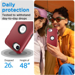 AICase Apple iPhone 16e MagSafe Uyumlu Klf -Red Black