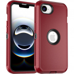 AICase Apple iPhone 16e MagSafe Uyumlu Klf -Red Black