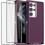 AICase Galaxy S23 Ultra Tam Korumal Klf (MIL-STD-810G)-Night Purple