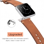 AMMZO Apple Watch Deri Kay (42mm)-Dark Brown Silver Adaptor