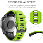 ANCOOL Garmin Fenix 7X/6X Pro/5X Plus Kay -Green Black