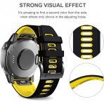 ANCOOL Garmin Fenix 7X/6X Pro/5X Plus Kay -Black Yellow 