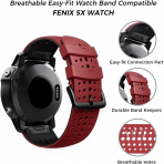 ANCOOL Garmin Fenix 7X/6X/5X Kay -Red