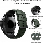 ANCOOL Garmin Fenix 7X/6X/5X Kay -Olive Green 