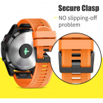 ANCOOL Silikon Garmin Fenix 7/6/5 Kay -Orange