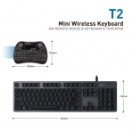 ANEWISH Renkli Mini Kablosuz Klavye/Touchpad Mouse
