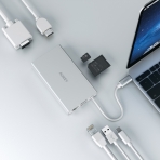 AUKEY USB C oklu Hub Adaptr (Gray)