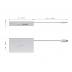 AUKEY USB C oklu Hub Adaptr (Gray)