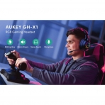 AUKEY GHX1 RGB Oyun Kulakl (Siyah)