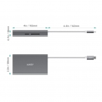 AUKEY USB C oklu Hub Adaptr (Space Gray)