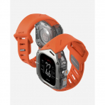 AULUMU Apple Watch Ultra 2 Titanyum Bumper Klf-Red Orange 