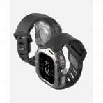 AULUMU Apple Watch Ultra 2 Titanyum Bumper Klf-Black 