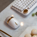 Azio IZO Wireless Bluetooth Mouse-White Blossom