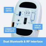 Azio IZO Wireless Bluetooth Mouse-Blue Iris