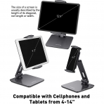 AboveTEK Kiosk Alminyum Telefon/Tablet Stand -Grey