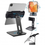 AboveTEK Kiosk Alminyum Telefon/Tablet Stand -Grey