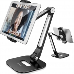 AboveTEK Uzun Kollu Alminyum Tablet Stand-Black