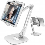 AboveTEK Uzun Kollu Alminyum Tablet Stand-White