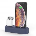 AhaStyle Apple Airpods/iPhone Silikon arj Stand-Navy