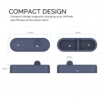 AhaStyle Apple Airpods/iPhone Silikon arj Stand-Navy