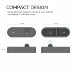 AhaStyle Apple Airpods/iPhone Silikon arj Stand-Gray