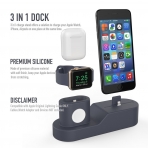 AhaStyle Apple Airpods/Watch/iPhone Silikon arj Stand-Navy