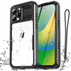 AlCase Apple iPhone 16 Pro Su Geirmez MagSafe Klf -Black