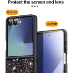 AlCase Samsung Galaxy Z Flip 7 Parltl Klf-Black Glitter