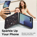 AlCase Samsung Galaxy Z Flip 7 Parltl Klf-Black Glitter