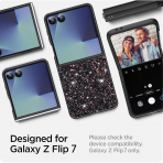 AlCase Samsung Galaxy Z Flip 7 Parltl Klf-Black Glitter