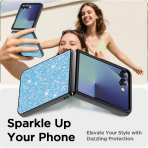 AlCase Samsung Galaxy Z Flip 7 Parltl Klf-Blue Glitter