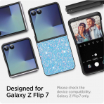 AlCase Samsung Galaxy Z Flip 7 Parltl Klf-Blue Glitter
